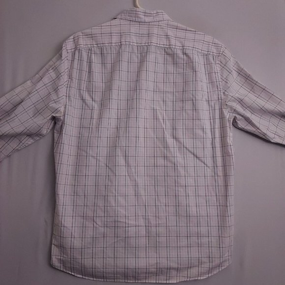 J Crew Shirt Flex Washed Mens Large L White Long Sleeve Button Down Blue Check - Picture 6 of 10